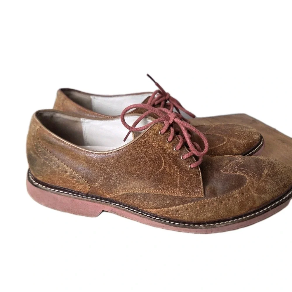 Cole Haan LunarGrand Wingtip Oxford Shoes Mens‎ Size 11.5 Brown Loafers brogue
